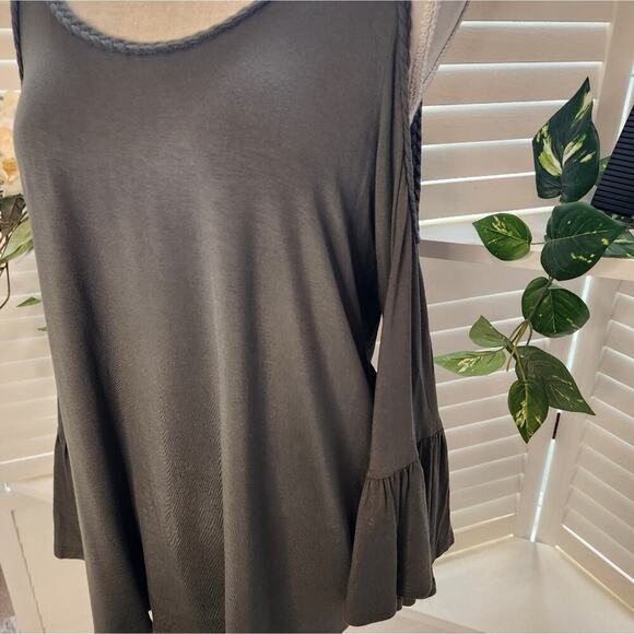 CHICOS NWT BRAIDED COLD SHOULDER GRAPE LEAF SIZE 1(MED) - Picture 3 of 6